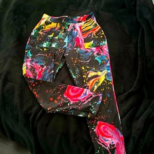Blackmilk The artist rainbow cuffed pants M